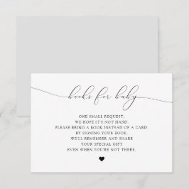 ASHER Elegante Script Books for Baby Shower Card Einladung