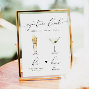ASHER Eleganter Cocktail Signature Drink Poster