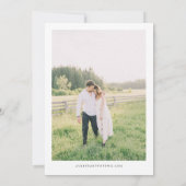 ASHER Elegantes Kalligrafie-Foto Save the Date Einladung (Rückseite)