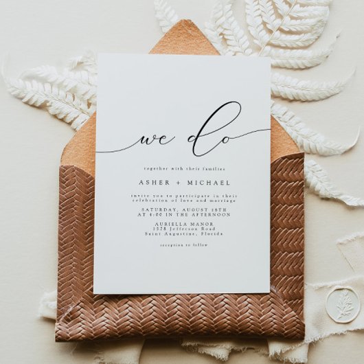 ASHER Elegantes Kalligrafie-Skript wir machen Hoch Einladung