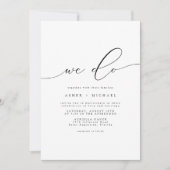 ASHER Elegantes Kalligrafie-Skript wir machen Hoch Einladung (Vorderseite)