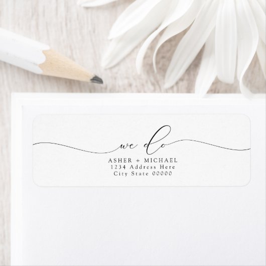 ASHER Elegantes Skript machen wir Hochzeit Rücksen (Insitu)
