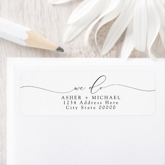 ASHER Elegantes Skript machen wir Hochzeit Rücksen (Insitu)