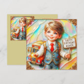 ASHER ~ Geburtstagskarte ~ Road Crossmonitor ~ (Vorne/Hinten)