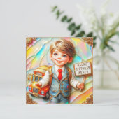 ASHER ~ Geburtstagskarte ~ Road Crossmonitor ~ (Stehend Vorderseite)