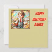 ASHER ~ Geburtstagskarte ~ Road Crossmonitor ~ (Rückseite)