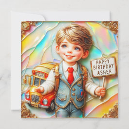 ASHER ~ Geburtstagskarte ~ Road Crossmonitor ~