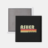 Asher Gift Name Personalisiert Funny Retro Vintag Magnet (Vorderseite/Rückseite)