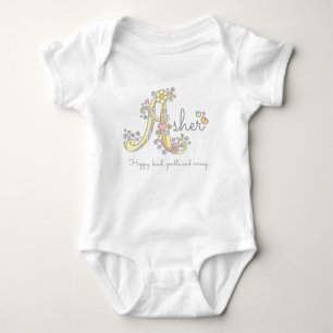 Asher girls benennen dekorative Bedeutung Baby Strampler