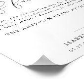 ASHER-Kalligraphie in der Rolle von Lieblingen Wed Poster (Ecke)