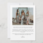 ASHER Modern Script Calendar Bridesmaid Vorschlag Einladung (Rückseite)