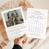 ASHER Modernes Script Calendar Matron Honorar Vors Einladung