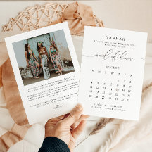 ASHER Modernes Skriptkalender Maid Honorar Vorschl
