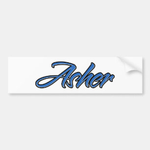 Asher Name blue Aufkleber Sticker Autoaufkleber