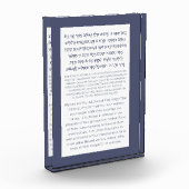 Asher Yatzar Hebrew Blessing Dusty Blue Fotoblock (Links)