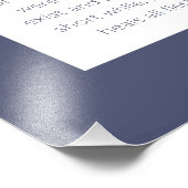 Asher Yatzar Hebrew Blessing Dusty Blue Fotodruck (Ecke)