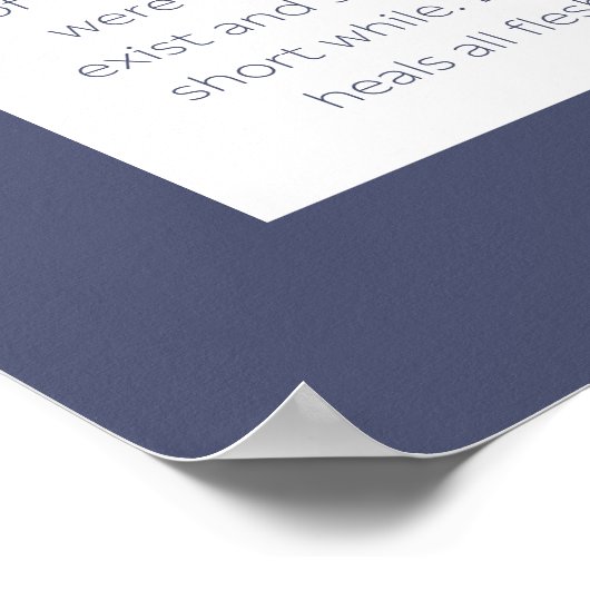 Asher Yatzar Hebrew Blessing Dusty Blue Poster (Ecke)