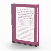 Asher Yatzar Hebrew Blessing Dusty Pink Fotoblock (Rechts)