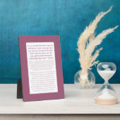 Asher Yatzar Hebrew Blessing Dusty Pink Fotoplatte (Seite)