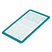 Asher Yatzar Hebrew Blessing Türkquoise Magnet (Linke Seite)