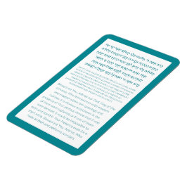 Asher Yatzar Hebrew Blessing Türkquoise Magnet