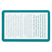 Asher Yatzar Hebrew Blessing Türkquoise Magnet (Horizontal)