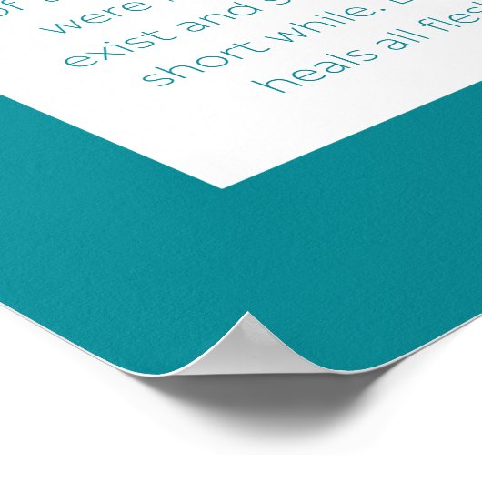 Asher Yatzar Hebrew Blessing Türkquoise Poster (Ecke)