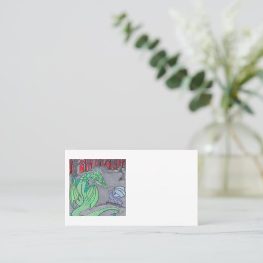 ASHES AND DRAGONS VISITENKARTE (Stehend Vorderseite)