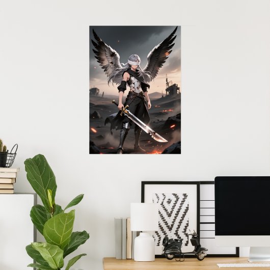 Ashes of Grace - Fallen Angel Krieger Poster (Heimbüro)