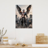 Ashes of Grace - Fallen Angel Krieger Poster (Küche)