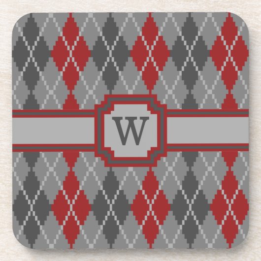 Ashes und Embers Raute Square Untersetzer (Vorderseite)