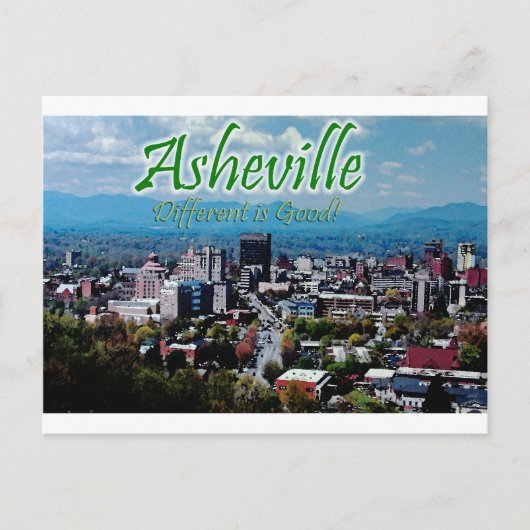 Asheville...Anders ist gut! Postkarte (Vorderseite)