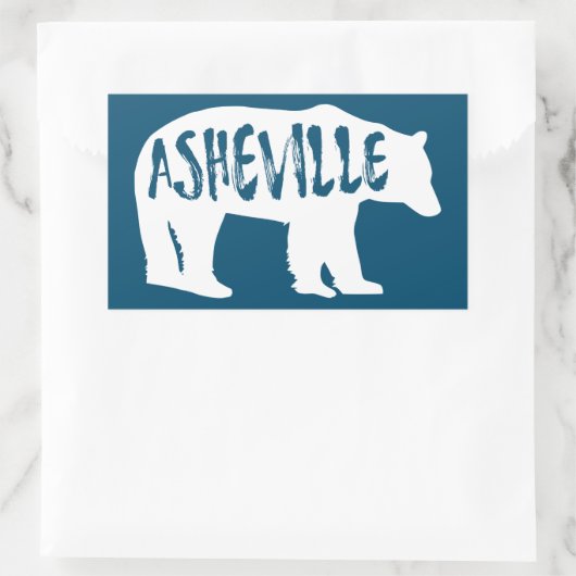 Asheville Bear Rechteckiger Aufkleber (Tasche)