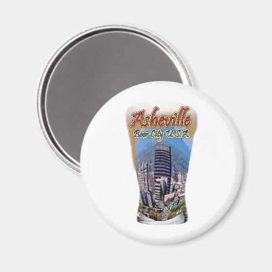 Asheville Beer City USA Magnet (Vorderseite/Rückseite)