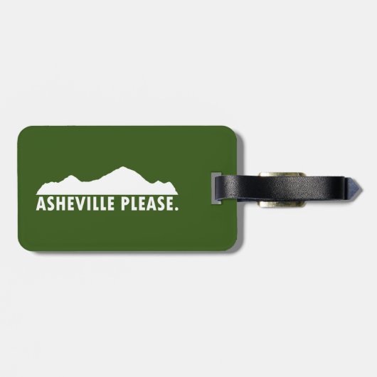 Asheville bitte gepäckanhänger (Rückseite horizontal)