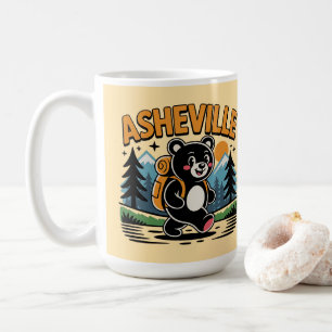Asheville Black Bar Wandern Cartoon Kaffeetasse