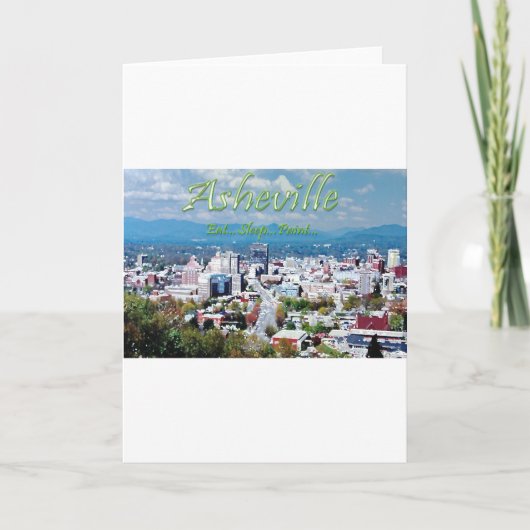 Asheville...Essen..Schlaf...Paint Feiertagskarte (Vorderseite)