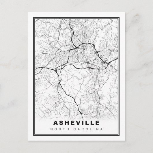 Asheville Karte (Vorderseite)