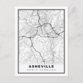 Asheville Map Postkarte (Vorderseite)