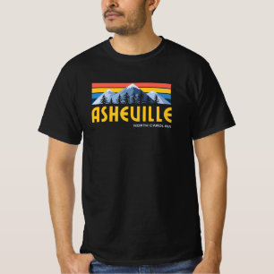 Asheville Mountains Retro Vintag T-Shirt
