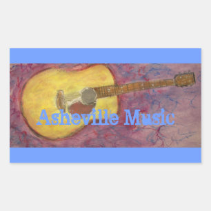 Asheville Music Rechteckiger Aufkleber
