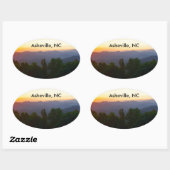 Asheville, NC-Aufkleber Ovaler Aufkleber (Blatt)