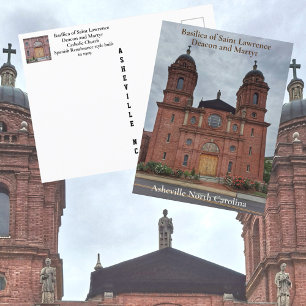 Asheville NC Basilica Saint Lawrence Postkarte