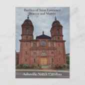 Asheville NC Basilica Saint Lawrence Postkarte (Vorderseite)