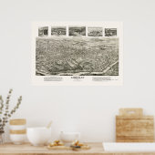 Asheville, NC Panorama Karte - 1912 Poster (Küche)