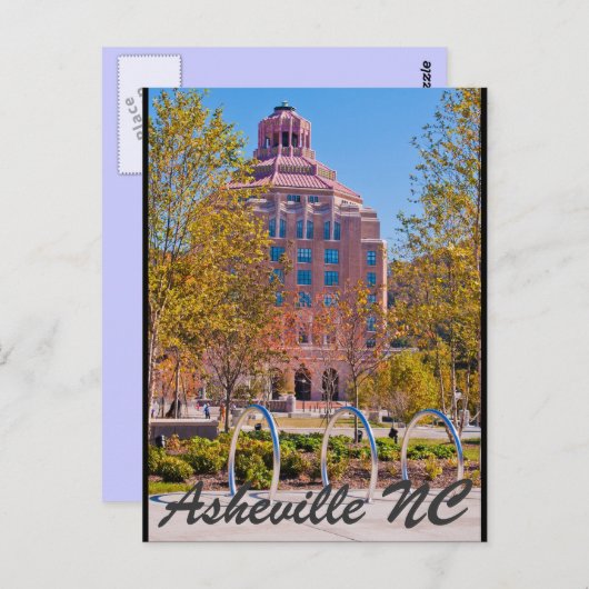 Asheville NC Postkarte (Vorne/Hinten)