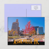 Asheville NC Postkarte (Vorne/Hinten)