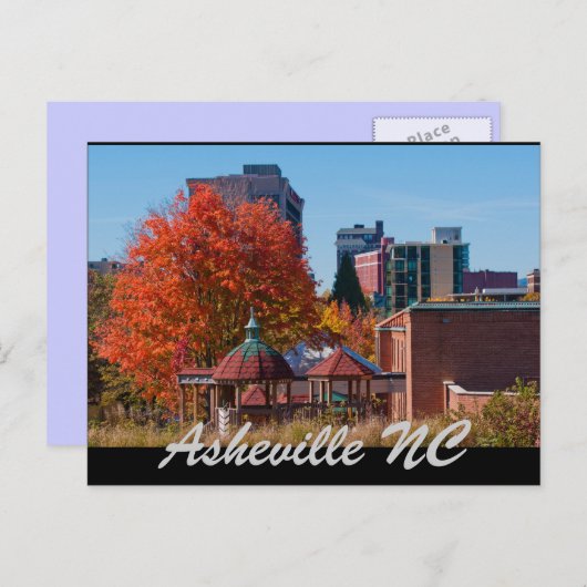 Asheville NC Postkarte (Vorne/Hinten)