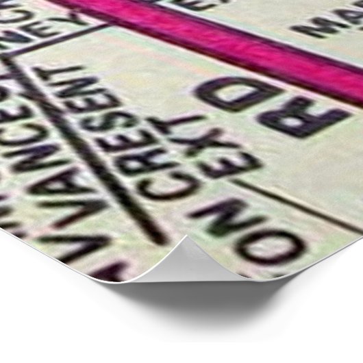 Asheville, NC Vintag Map Poster (Ecke)