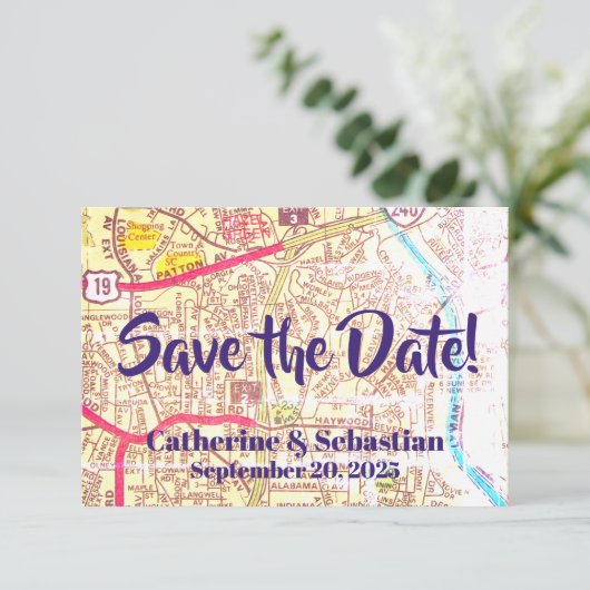 Asheville, NC Vintage Karte (Stehend Vorderseite)